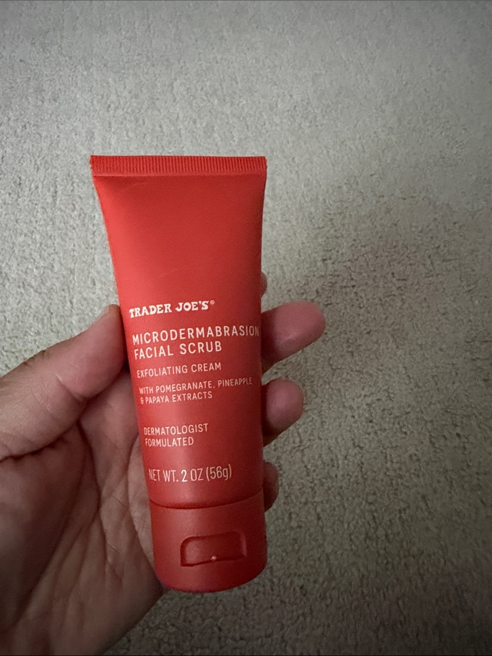 Trader Joe's Microdermabrasion Facial Scrub - Red Exfoliating Cream